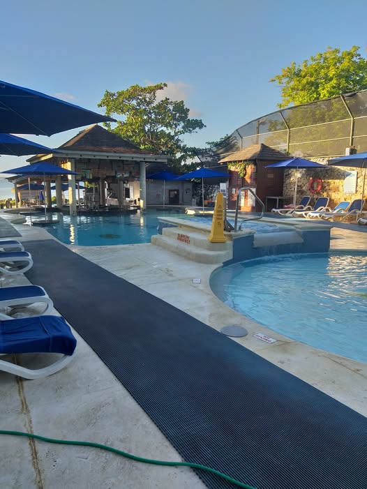 Pool area at Hedonism II in Jamaica, one of the lifestyle destinations in FOREVER Isn't Boring Book 2